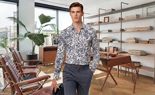 Woven and knit shirt sample